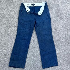 Talbots 100% Italian Linen Size 4 Women's Pants Casual Wide Leg